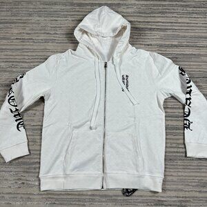 Chrome Hearts White Los Angeles Cross Horseshoe Hoodie Men’s Size Large